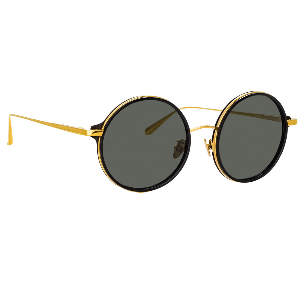 Bara Round Sunglasses in Black by LINDA FARROW – LINDA FARROW (U.S.)