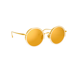 Ralph & Russo Watson Round Sunglasses in Cream