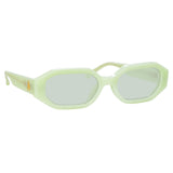 The Attico Irene Angular Sunglasses in Mint