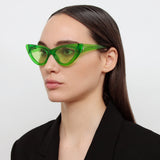 The Attico Dora D-Frame Sunglasses in Green