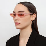 The Attico Thea Angular Sunglasses in Pink