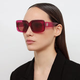 The Attico Jorja Sunglasses in Maroon