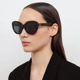 Agnes Cat Eye Sunglasses in Black