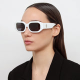 Blake Angular Sunglasses in White