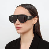 The Attico Milano Oversized Sunglasses in Black