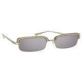 The Attico Dana Rectangular Sunglasses in Silver