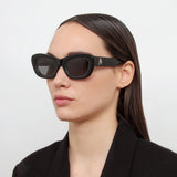 The Attico Rania Cat Eye Sunglasses in Black