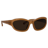 Dries Van Noten Wrap Sunglasses in Taupe