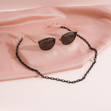 Black Small Square Acetate Chain