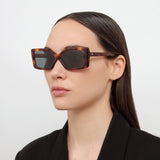 Spiaggia Angular Sunglasses in Tortoiseshell by Jacquemus