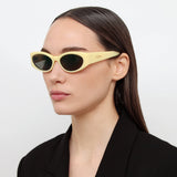 Ovalo Oval Sunglasses in Yellow by Jacquemus