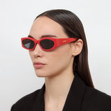 Ovalo Oval Sunglasses in Red by Jacquemus