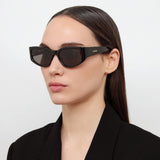 Gala Cat Eye Sunglasses in Black by Jacquemus