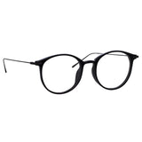 Men's Gray Oval Optical Frame in Black (Asian Fit)