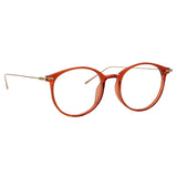 Gray Oval Optical Frame in Amber