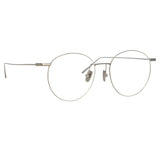 Foster Oval Optical A Frame in White Gold