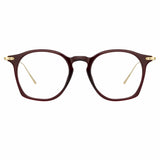 Mila A Square Optical Frame in Burgundy