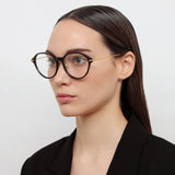 Pearce Oval Optical Frame in Black (Asian Fit)