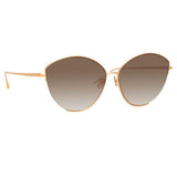 Ella Cat Eye Sunglasses in Rose Gold