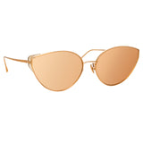 Liv Cat Eye Sunglasses in Rose Gold