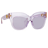 Dunaway Oversized Sunglasses in Lilac