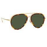 Abel Aviator Sunglasses in Tortoiseshell (Men's)