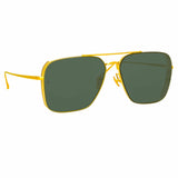 The Asher | Asher Aviator Sunglasses in Yellow Gold Frame (C1)