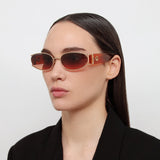 Shelby Cat Eye Sunglasses in Light Gold and Dusk