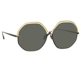 Lorena Oversized Sunglasses in Nickel