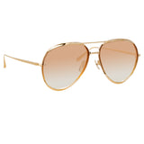 Matisse Aviator Sunglasses in Light Gold