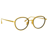 Moss Oval Optical Frame in Yellow Gold