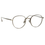 Luna Oval Optical Frame in White Gold