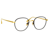 Jules Oval Optical Frame in Yellow Gold and Black