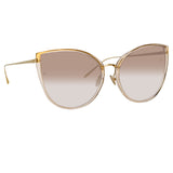 Silvie Cat Eye Sunglasses in Ash and Mocha