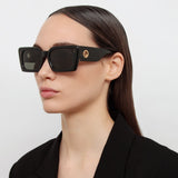 Nieve Rectangular Sunglasses in Black