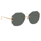 Lisette Oversized Sunglasses in Rose Gold