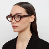 Leon Angular Optical Frame in Tortoiseshell