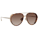 Men's  Dimitri Aviator Sunglasses in Light Gold