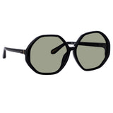 Paloma Hexagon Sunglasses in Black