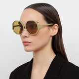 Paloma Hexagon Sunglasses in Sage