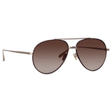 Marcelo Aviator Sunglasses in Brown