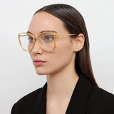 Dinah Cat Eye Optical Frame in Yellow Gold