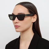 Falck Rectangular Sunglasses in Black