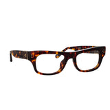 Men's Falck Rectangular Optical Frame in Tortoiseshell