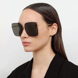 Hina Square Sunglasses in Black