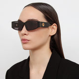 Alexis Angular Sunglasses in Black