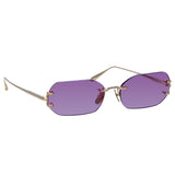 Magali Angular Sunglasses in Light Gold