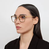Hans Square Optical Frame in Yellow Gold