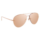 Linda Farrow 498 C3 Aviator Sunglasses