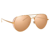 Linda Farrow Elgin C5 Aviator Sunglasses